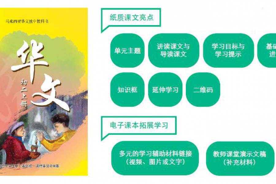 新编初中华文课本展现多元性及突显本土色彩